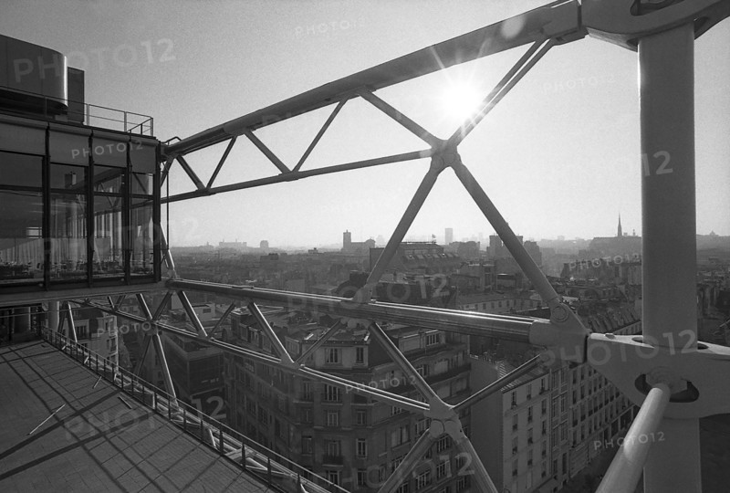 1976, Paris, Rive droite, Centre Pompidou, Beaubourg.