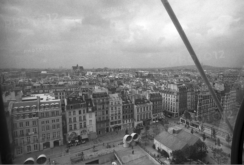 1976, Paris, Rive droite, Centre Pompidou, Beaubourg.