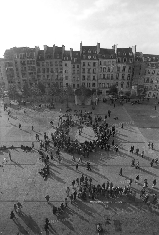 1976, Paris, Rive droite, Centre Pompidou, Beaubourg.