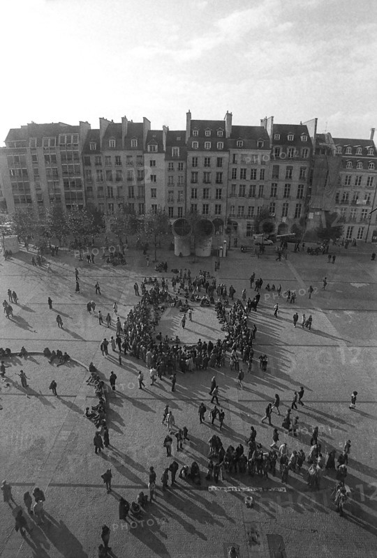 1976, Paris, Rive droite, Centre Pompidou, Beaubourg.