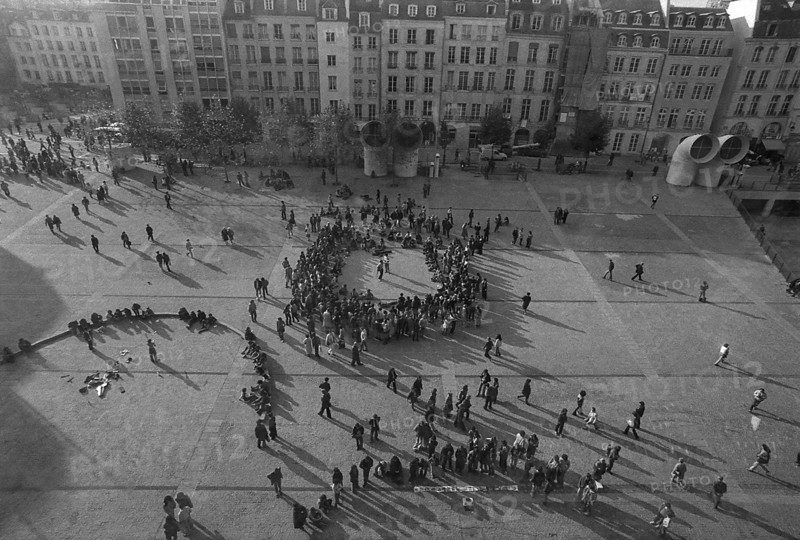 1976, Paris, Rive droite, Centre Pompidou, Beaubourg.