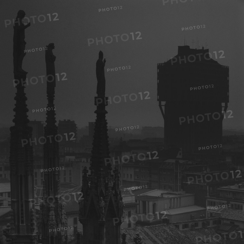 1975, Milan, Duomo and Velasca Tower.