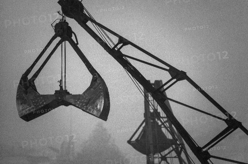 1975, Milan, Navigli in fog.