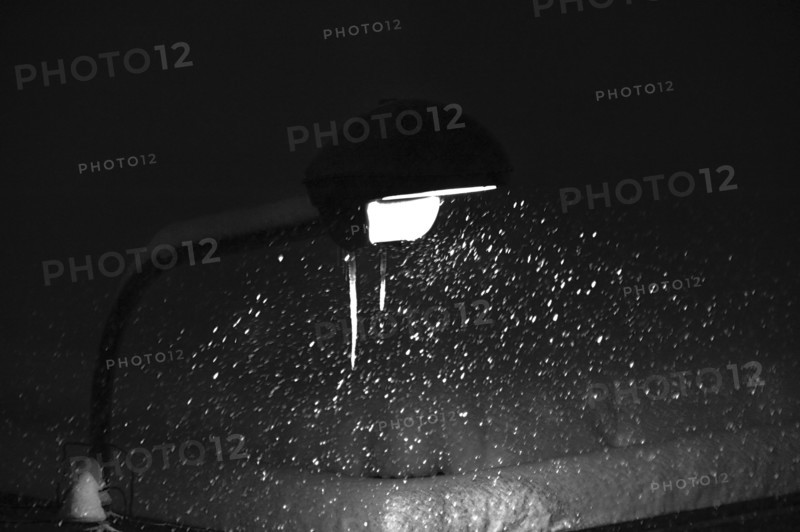 1975, Milan, night light with snow.