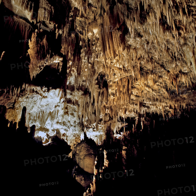 Nature, Italy, region of Puglia 1975 Grotte di Catellana (Castellana caves).