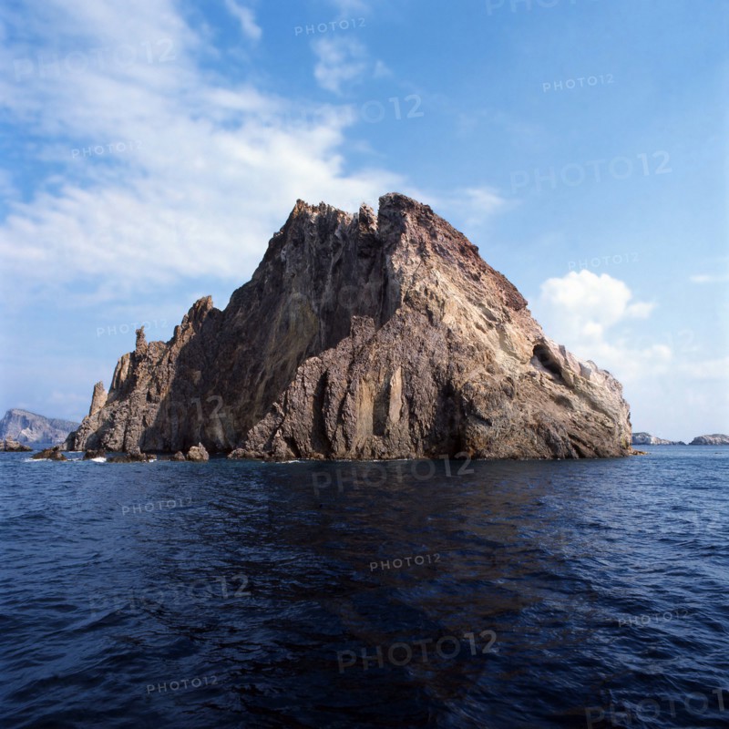 Nature, Italy, region of Sicilia 1975 Isole Eolie, Scoglio Dattilo;  (Aeolian Islands,  Dattillo Rock).