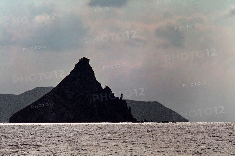 Nature, Italy, region of Sicilia 1975 Isole Eolie, Scoglio Dattilo;  (Aeolian Islands,  Dattillo Rock).