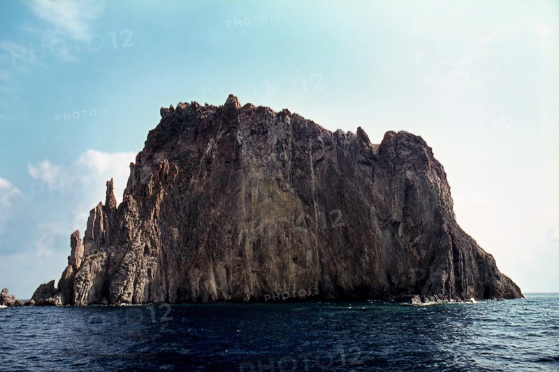Nature, Italy, region of Sicilia 1975 Isole Eolie, Scoglio Dattilo  (Aeolian Islands,  Dattillo Rock).