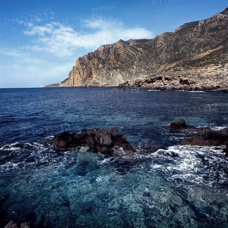 Nature, Italy, region of Sicilia 1975 Isole Egadi, Isola di Marettimo (Egadi Islands,  Marettimo Island).