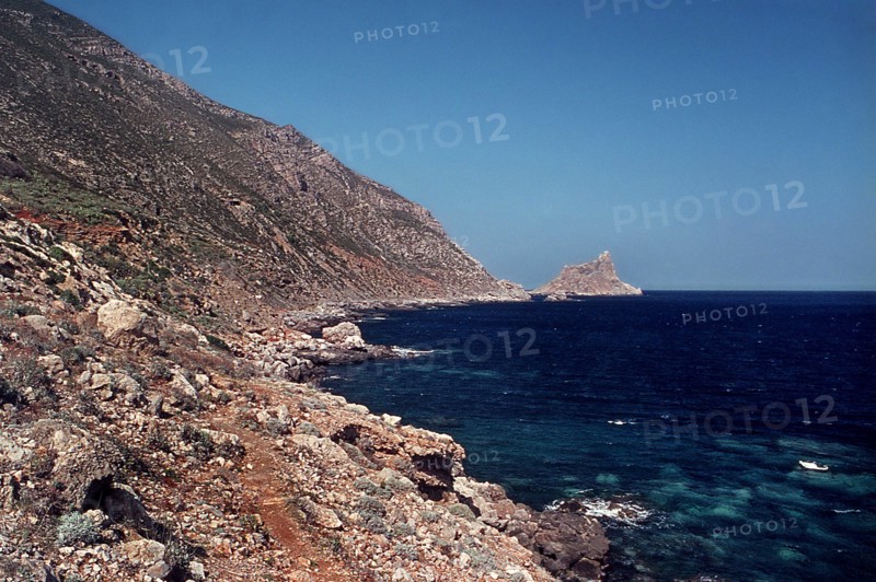 Nature, Italy, region of Sicilia 1975 Isole Egadi, Isola di Marettimo (Egadi Islands,  Marettimo Island).