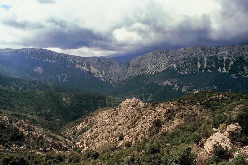 Nature, Italy, region of Sardegna 1975 Massiccio del Gannargentu (Gennargentu Massif).
