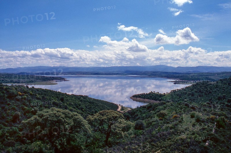 Nature, Italy, region of Sardegna 1975 Lago Omodeo (Omodeo Lake).