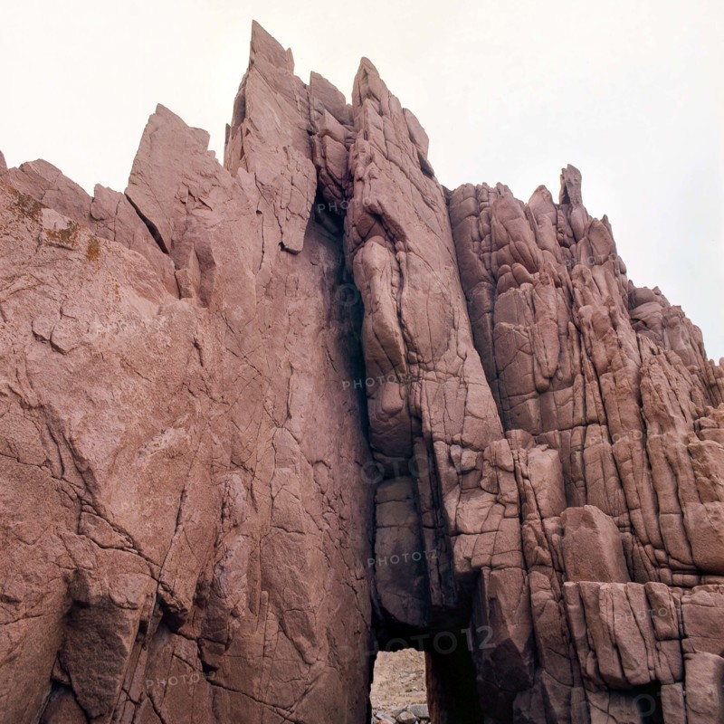 Nature, Italy, region of Sardegna 1975 Rocce Rosse di Arbatax (Red Rocks of Arbatax ).