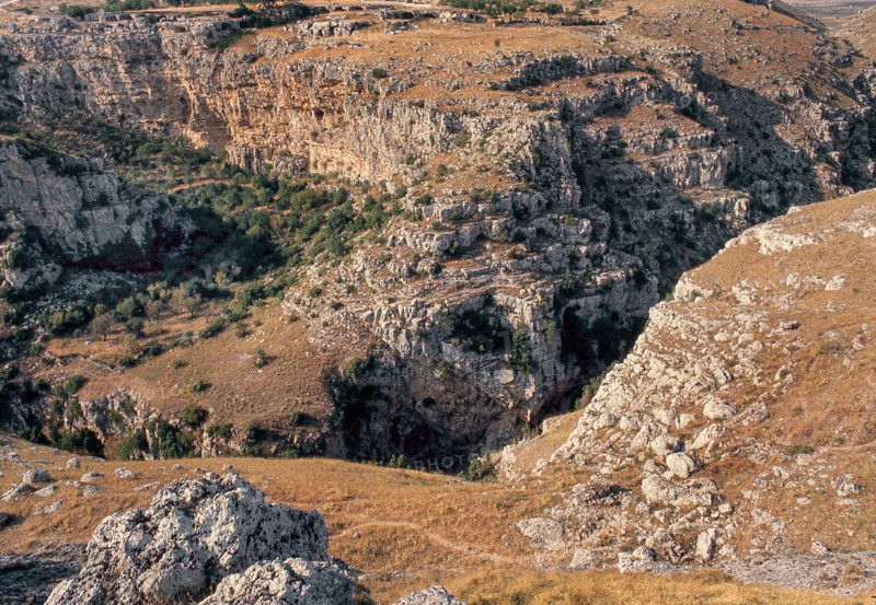 Nature, Italy, region of Puglia-Basilicata 1975 Gravina di Matera.