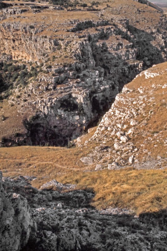 Nature, Italy, region of Puglia-Basilicata 1975 Gravina di Matera.