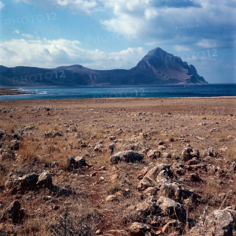 Nature, Italy, region of Sicilia 1975 Monte Cofano (Cofano Mountain).