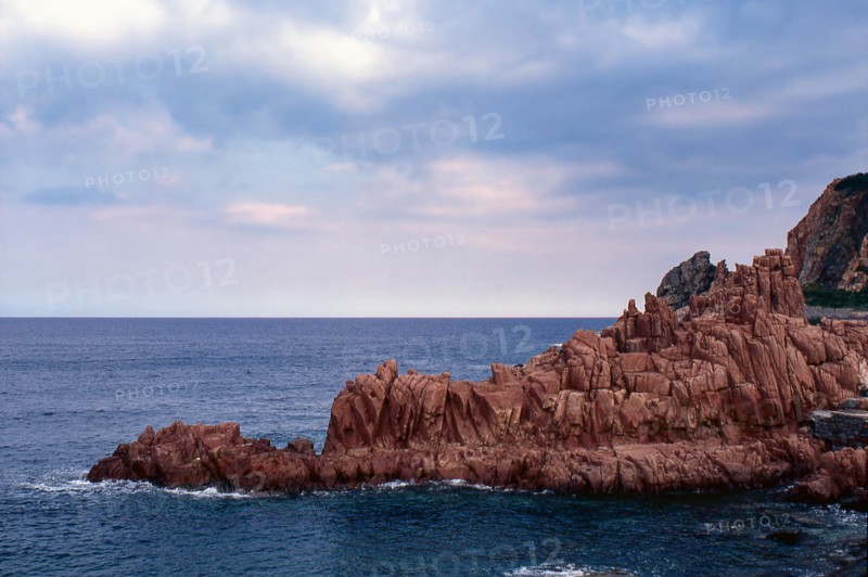 Nature, Italy, region of Sardegna 1975 Rocce Rosse di Arbatax (Red Rocks of Arbatax ).
