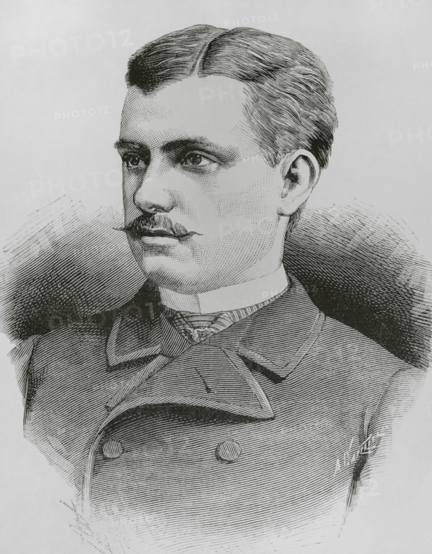 Victor, Prince Napoleon (1862-1926). Bonapartist pretender to the French throne. Known as Napoleon V by his followers. Portrait. Drawing by Badillo. Engraving by Arturo Carretero (1852-1903). The Spanish and American Illustration (La Ilustracion Espanola y Americana), 1884.