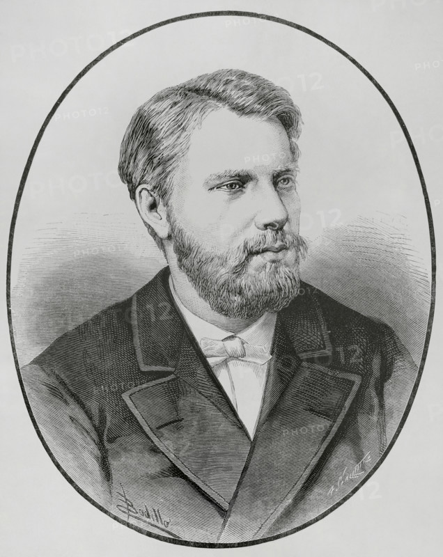 Alexander, Prince of Orange (1851-1884). Prince of the Kingdom of the Netherlands, prince of the House of Orange-Nassau. Portrait. Drawing by Badillo. Engraving by Arturo Carretero (1852-1903). The Spanish and American Illustration (La Ilustracion Espanola y Americana). July 22, 1884.