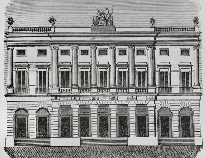 Las Palmas de Gran Canaria, Gran Canaria, Canary Islands, Spain. Town Hall and Audience. Illustration by Letre. Engraving by Capuz. Cronica General de Espana, Historia Ilustrada y Descriptiva de sus Provincias (General Chronicle of Spain, Illustrated and Descriptive History of its Provinces), Canaries, 1871.