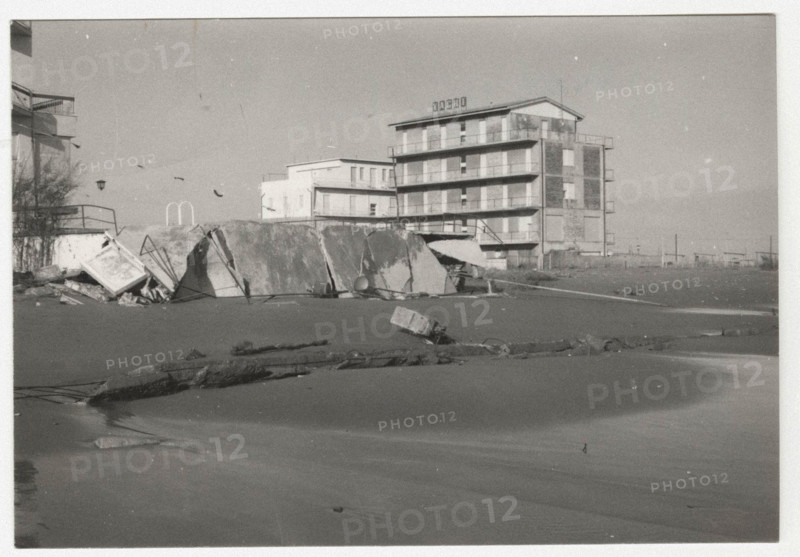 Lido del Savio, Ravenna, Italy. Erosion and flood, the damages