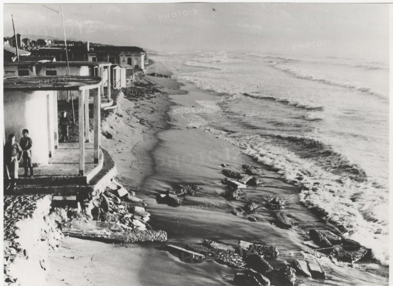 Marina di Massa, Italy, the erosion of the beach