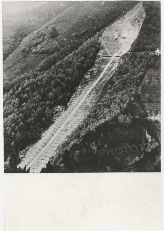 Giazza Wood landslide settlement. Italy,