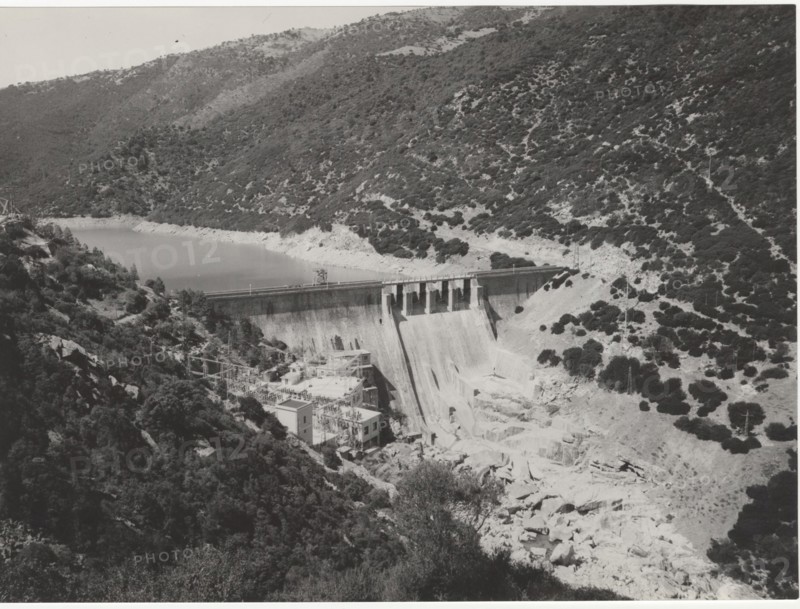 The Muzzone Dam on the river Coghinas,