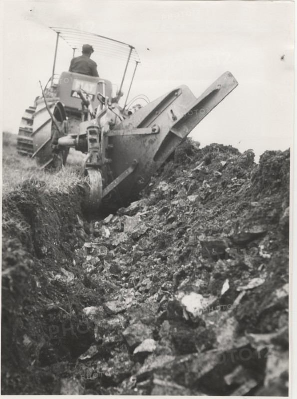 Reforestation a tractor machine preparing the field