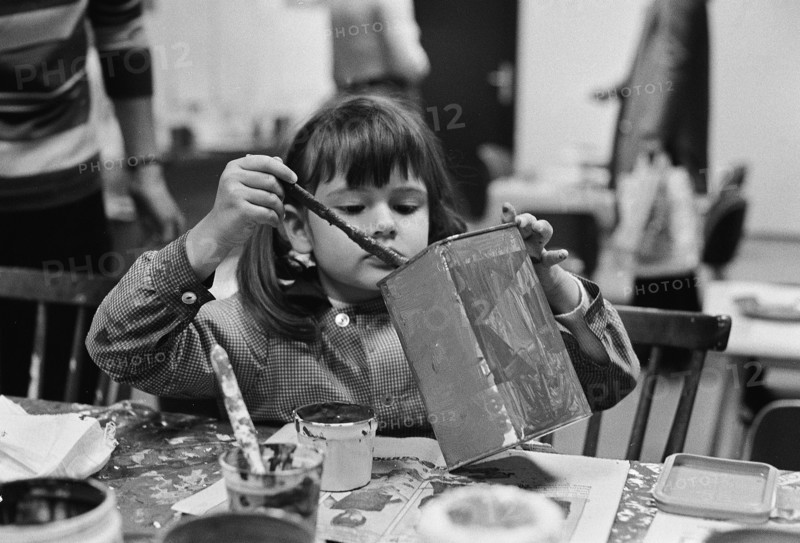 Paint workshop for children of Edith Egli-Rohr, St.Gallen 1972.