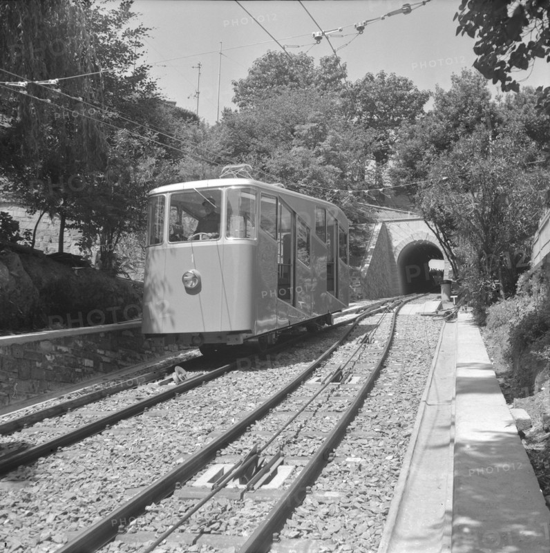 New cableway in Lugano 1955.