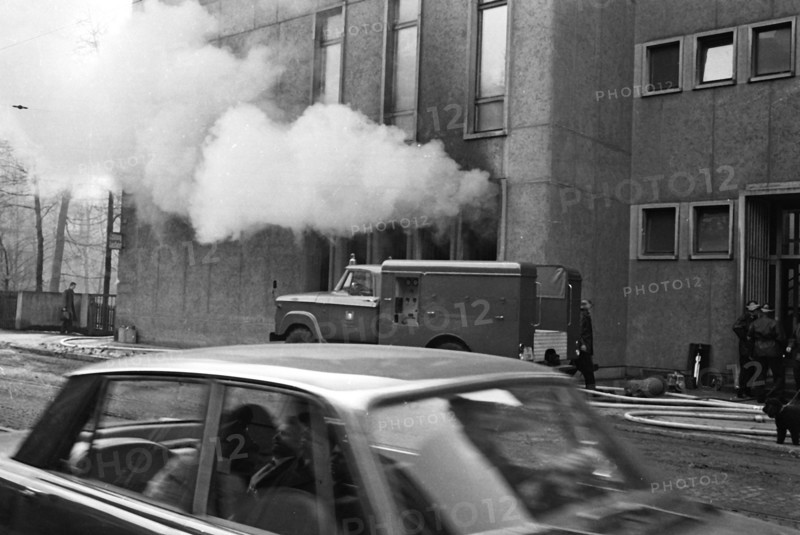 Fire at the phone switchboard Zurich Hottingen 1969.
