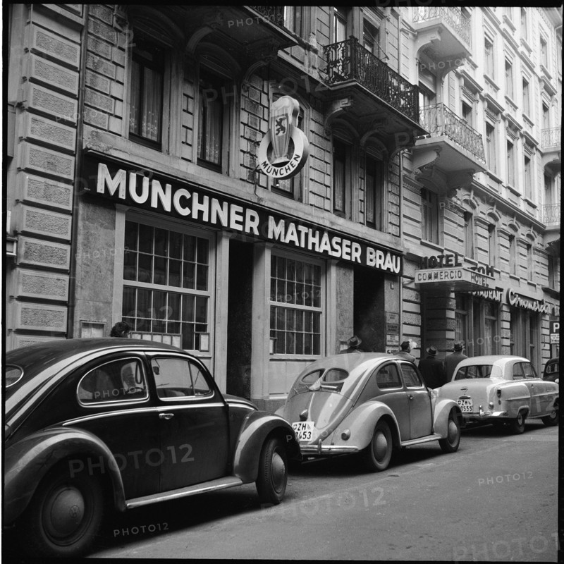 Restaurant at Schutzengasse in Zurich 1955.
