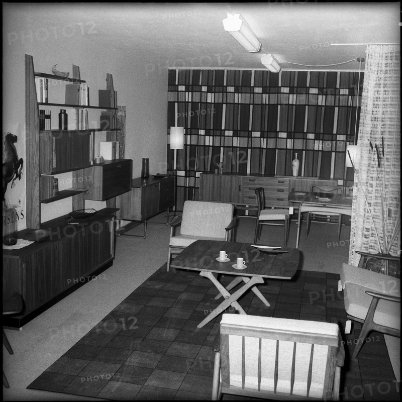 Exhibition of Teak-Furniture at Mobel Pfister, 1959.