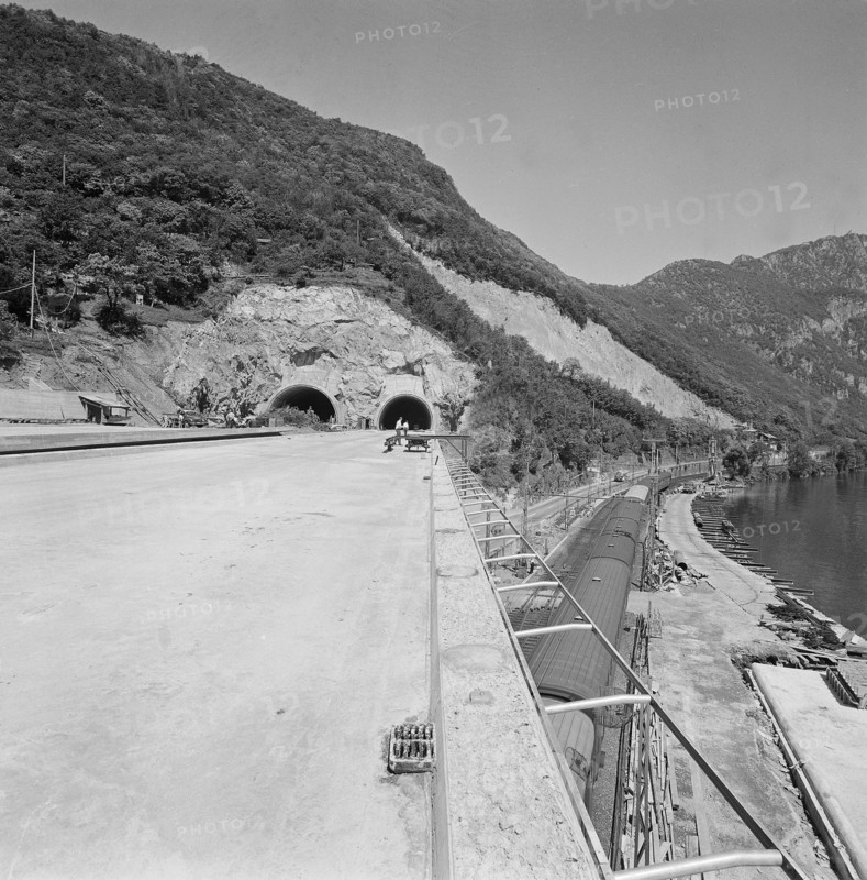 N2 Gotthard-Chiasso near Melide, 1963.