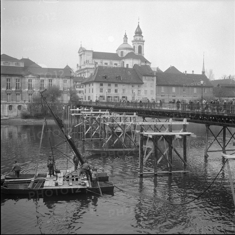 Bridge across Aare at Solothurn 1959.