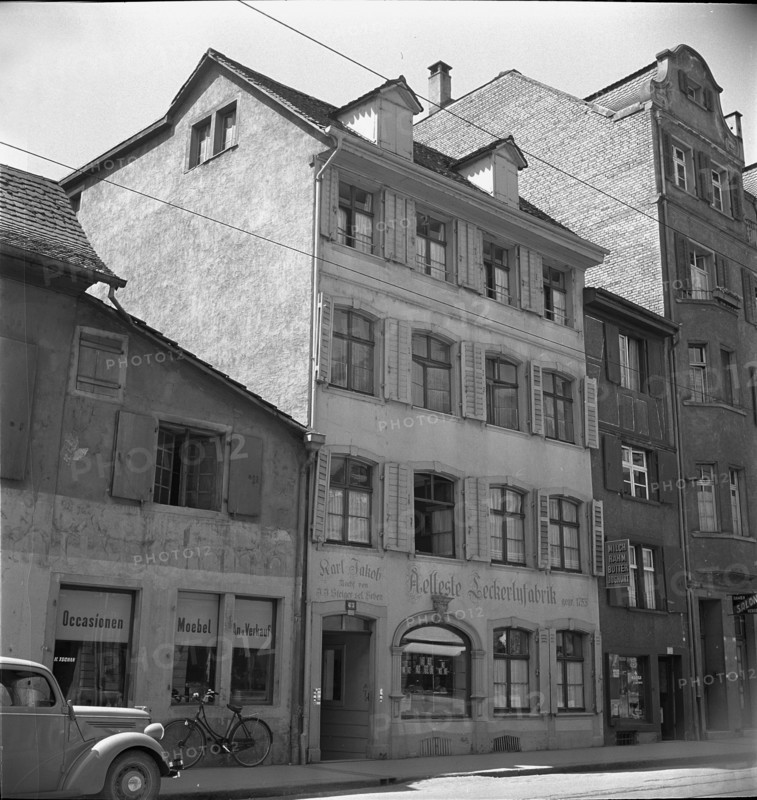 Basle; builidings in the old town; 1946.