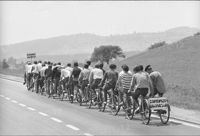 Bike for 28 people, 1967.