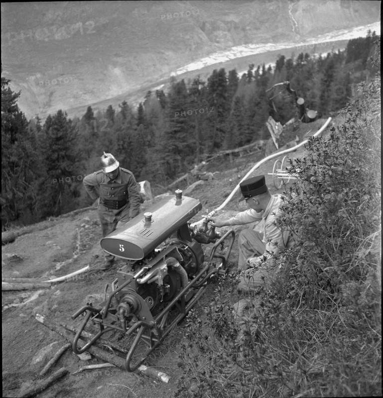 Forest Fire in the Aletsch Region, 1944.