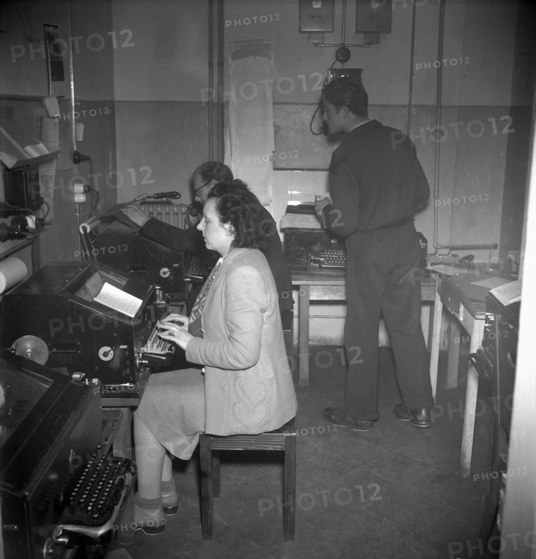 United Press office Zurich, Mrs Kiss, 1947.