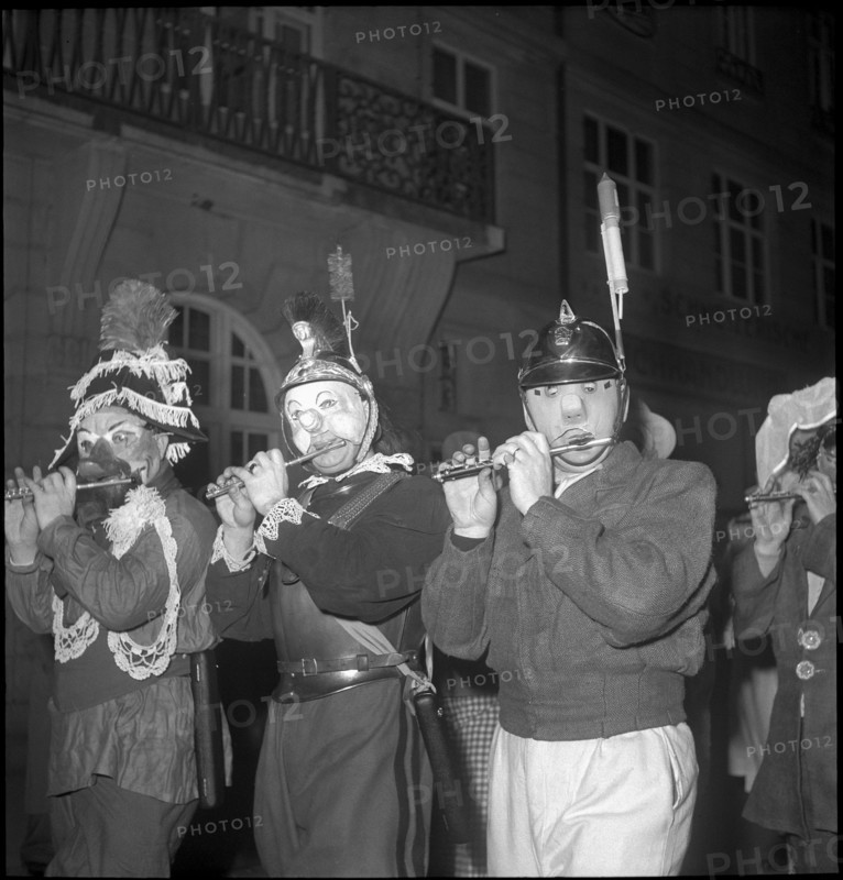 Carnival procession in Basel, 1947.