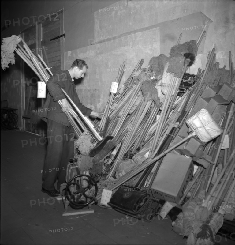Swiss donation delivering sewing machines, 1945.