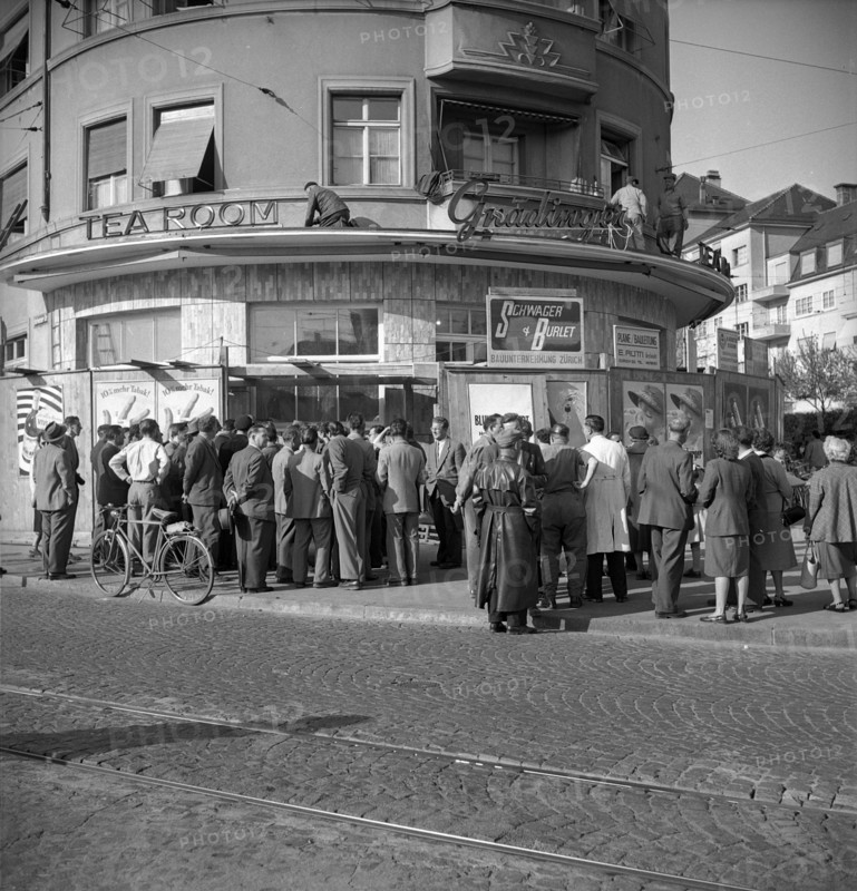 Strike of painters in Zurich, 1953.