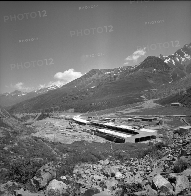 Entry to Grand-Saint-Bernard tunnel, Bourg 1963.