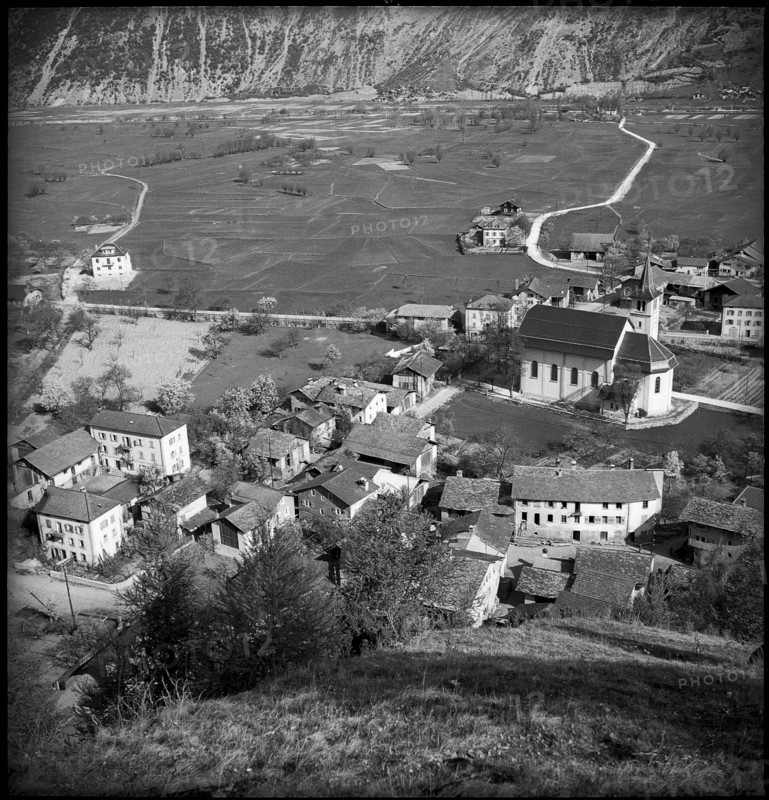 Valais village Turtmann, 1940.