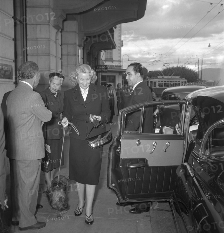 Eva Karl, the mother of Empress Soraya, in Geneva 1951.