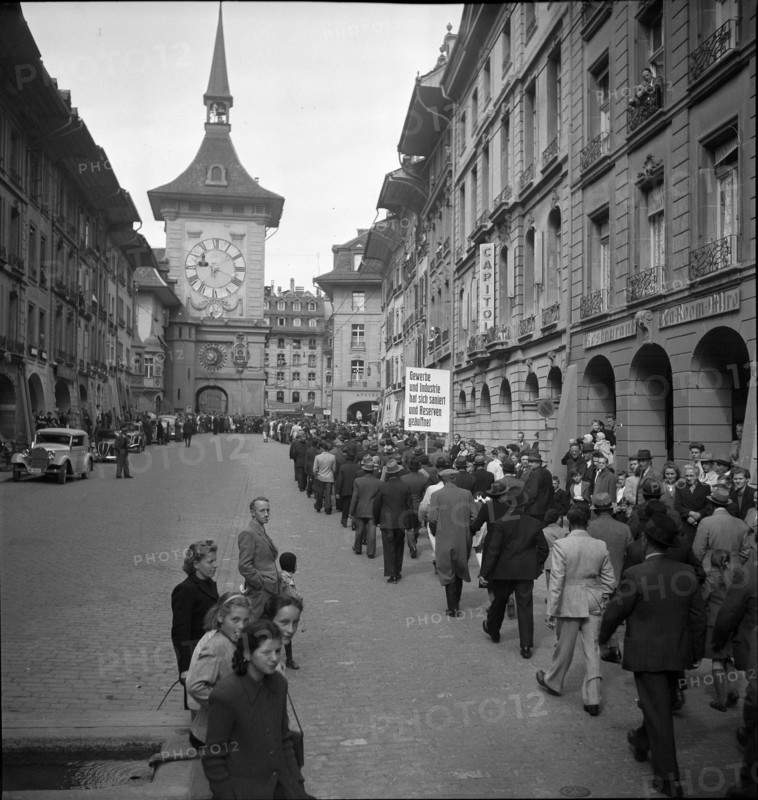 May Day rallies in Berne old town 1947.