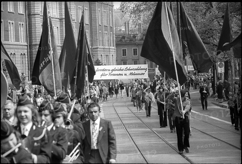 May Day demonstration in Zurich 1972.