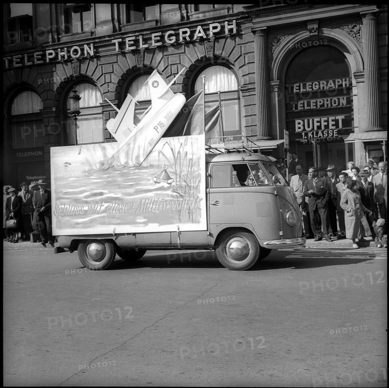 Protest poster: May Day demonstration in Zurich 1958.