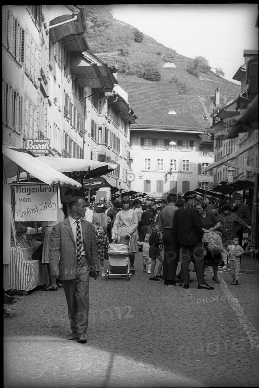 Market in Lenzburg 1966.